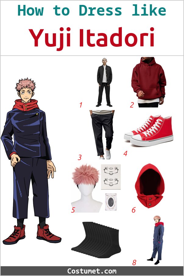 Yuji Itadori Costume for Cosplay & Halloween