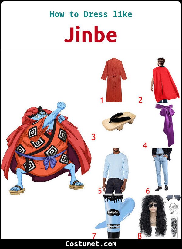 Jinbe Costume for Cosplay & Halloween