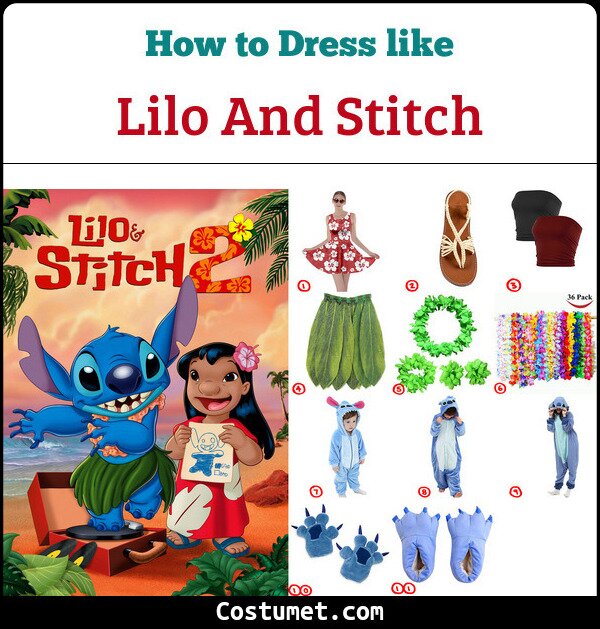 Lilo And Stitch Costume for Cosplay & Halloween