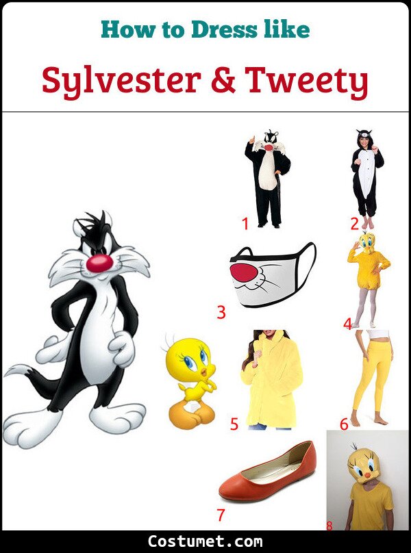 Sylvester & Tweety Costume for Cosplay & Halloween