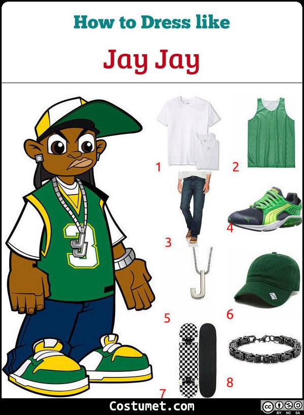 Jay Jay Wild Grinders Costume for Cosplay & Halloween