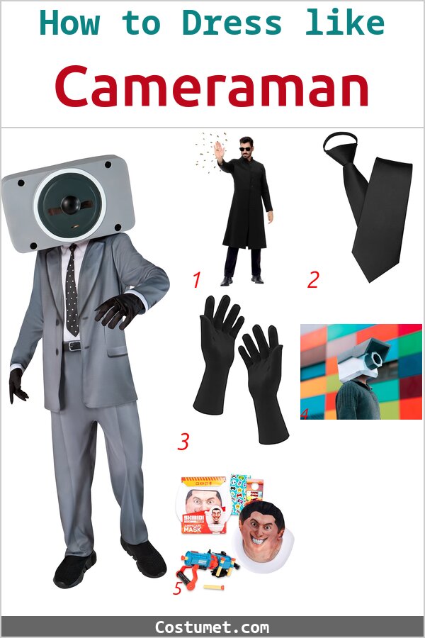 Cameraman Costume for Cosplay & Halloween