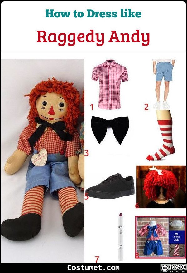 Raggedy Andy Costume for Cosplay & Halloween