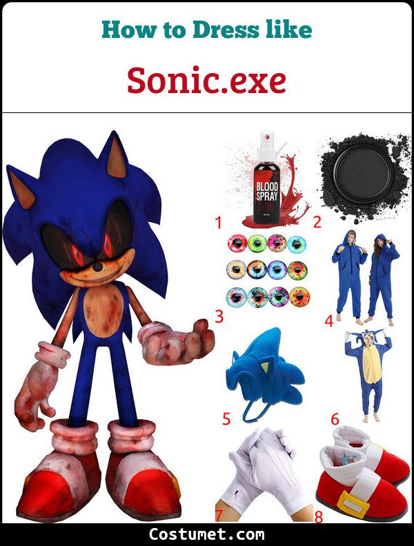 Sonic.exe Costume for Cosplay & Halloween
