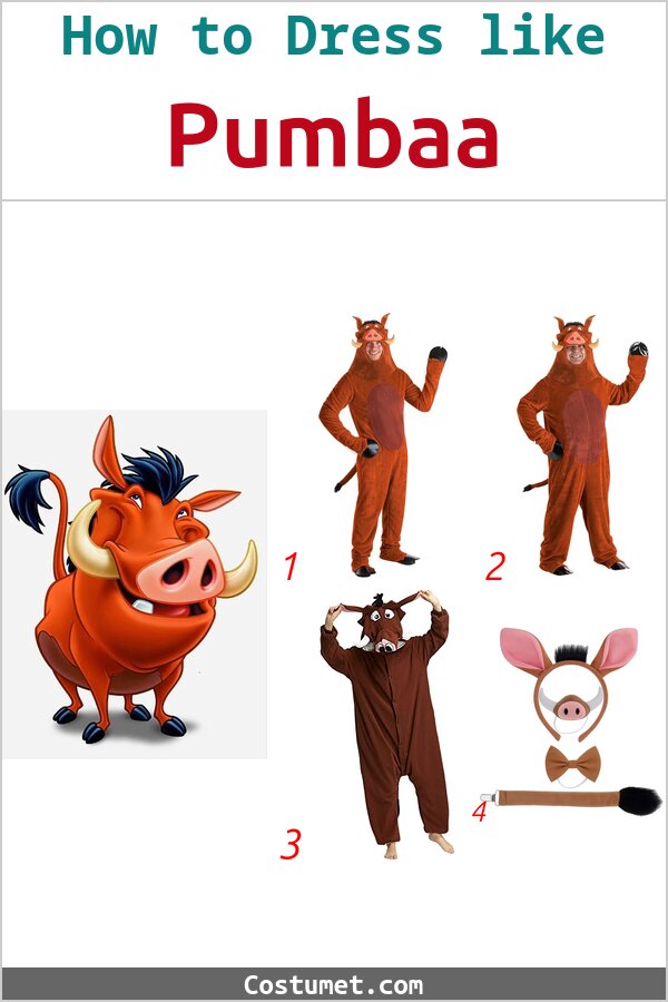 Pumbaa Costume for Cosplay & Halloween
