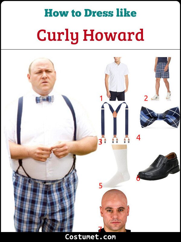 Curly Howard Costume for Cosplay & Halloween