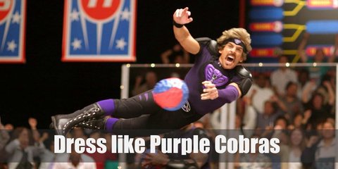 White Goodman - Globo Gym Purple Cobras Dodgeball Costume