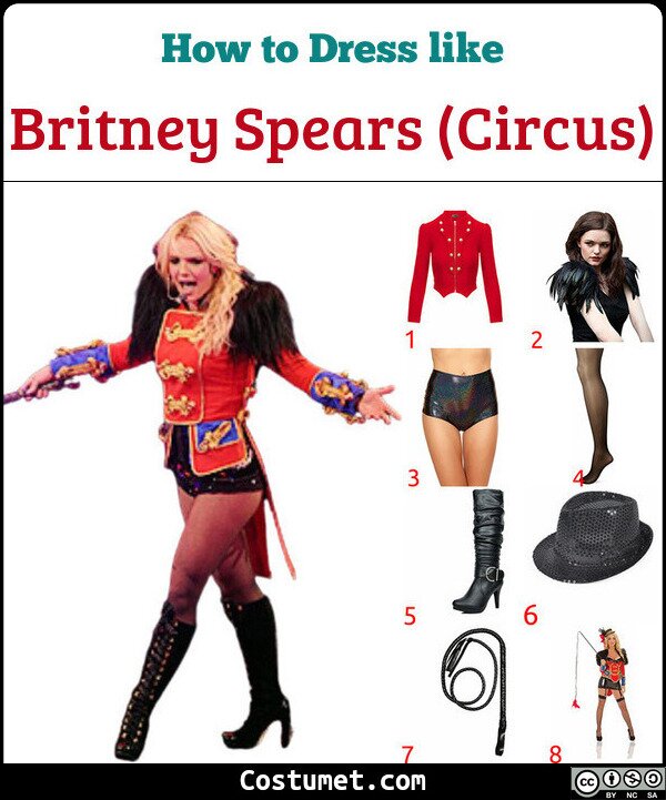 Britney Spears (Circus) Costume for Cosplay & Halloween