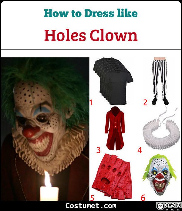 AHS Cult Holes Clowns Costume for Cosplay & Halloween